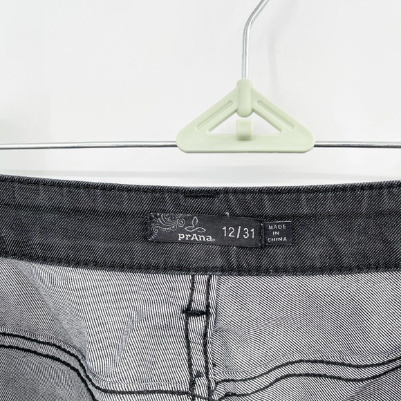 Prana Mid Rise Jeans Black Size 12 Organic Cotton Straight Leg Stretch‎ - Picture 5 of 10